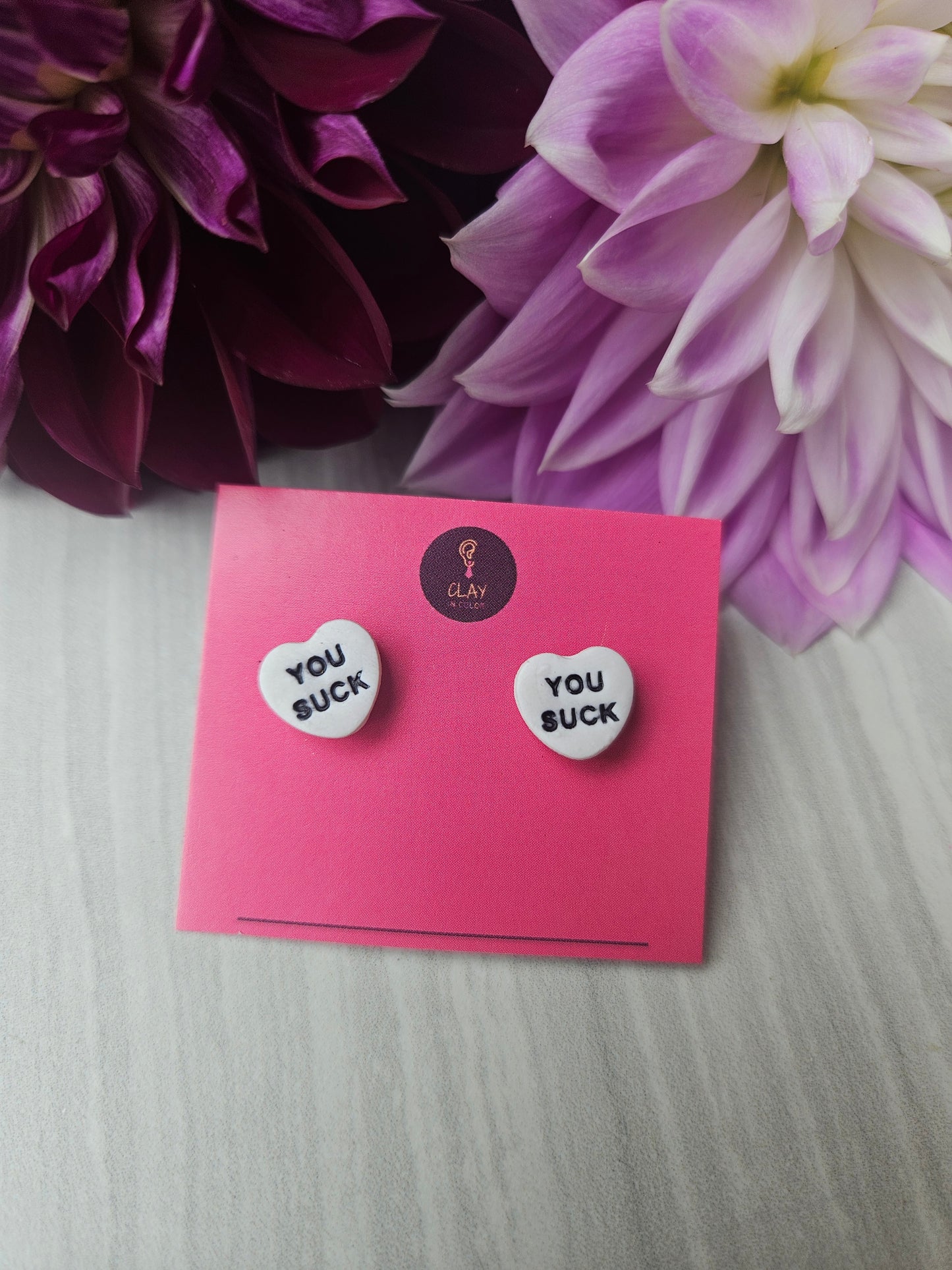 Conversation Heart Studs