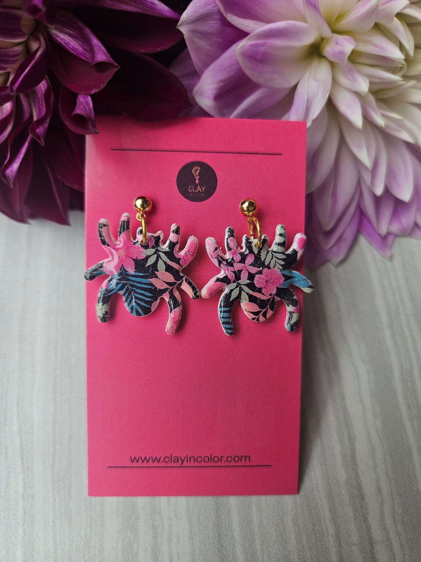 Floral Spider Dangles
