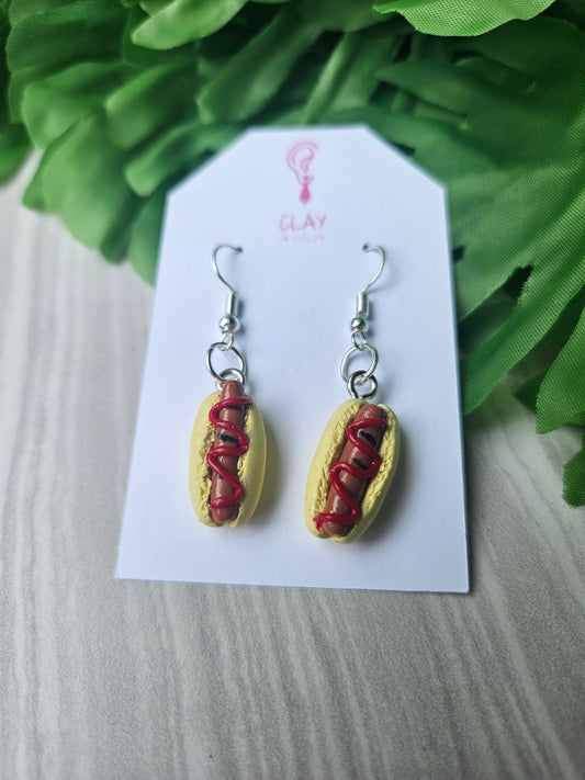 Hot Dog Earrings