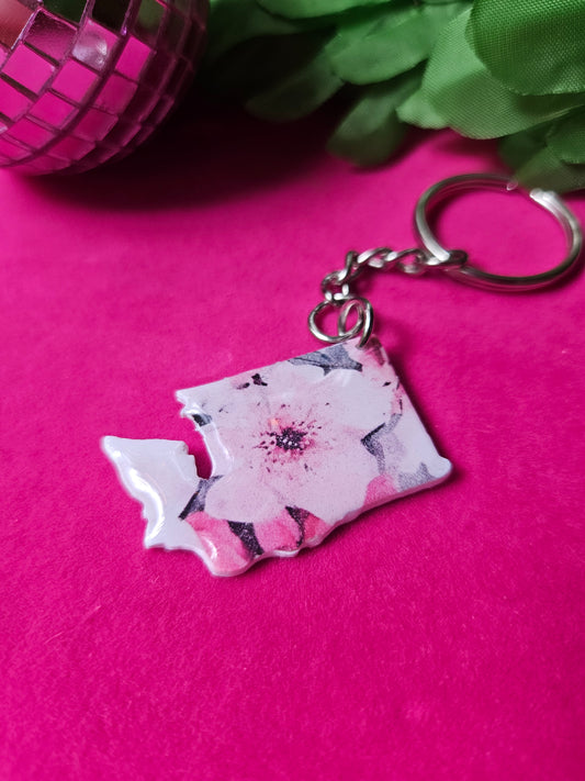 WA State Floral Key Chain