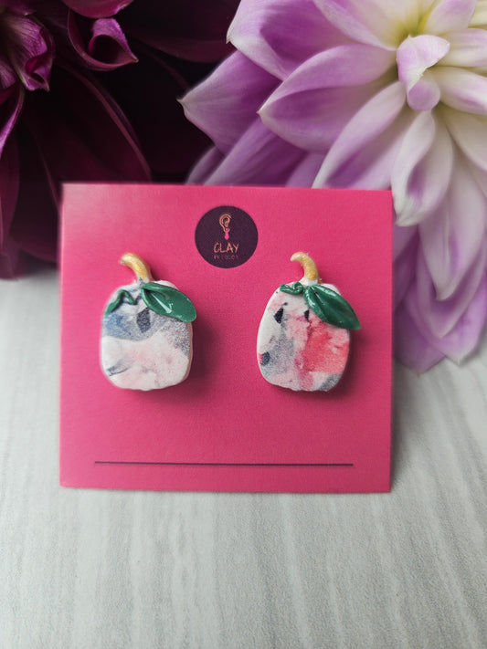 Floral Pumpkin Studs