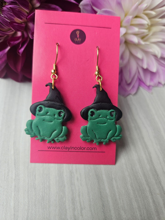 Witch Frog Earrings