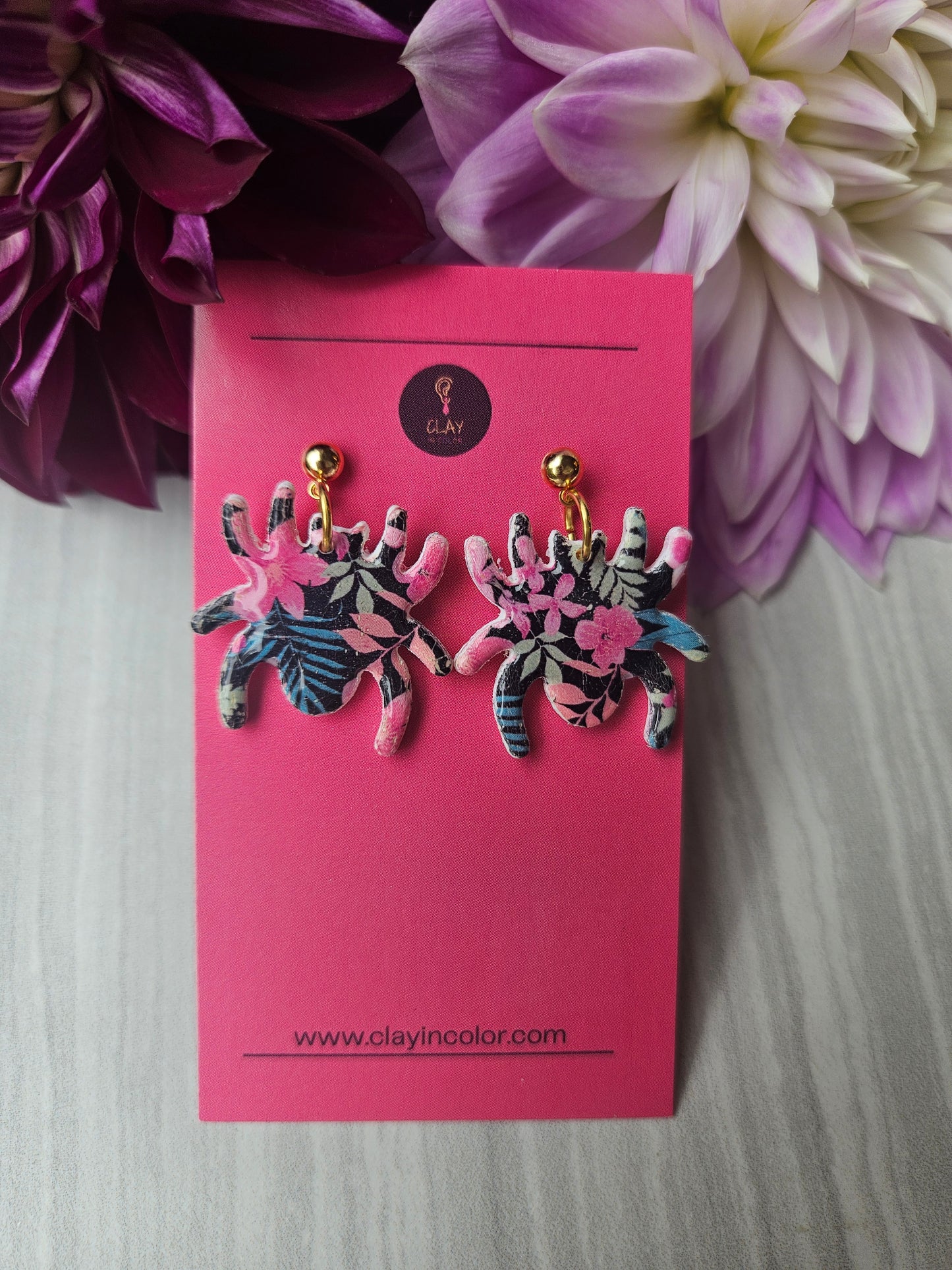 Floral Spider Dangles