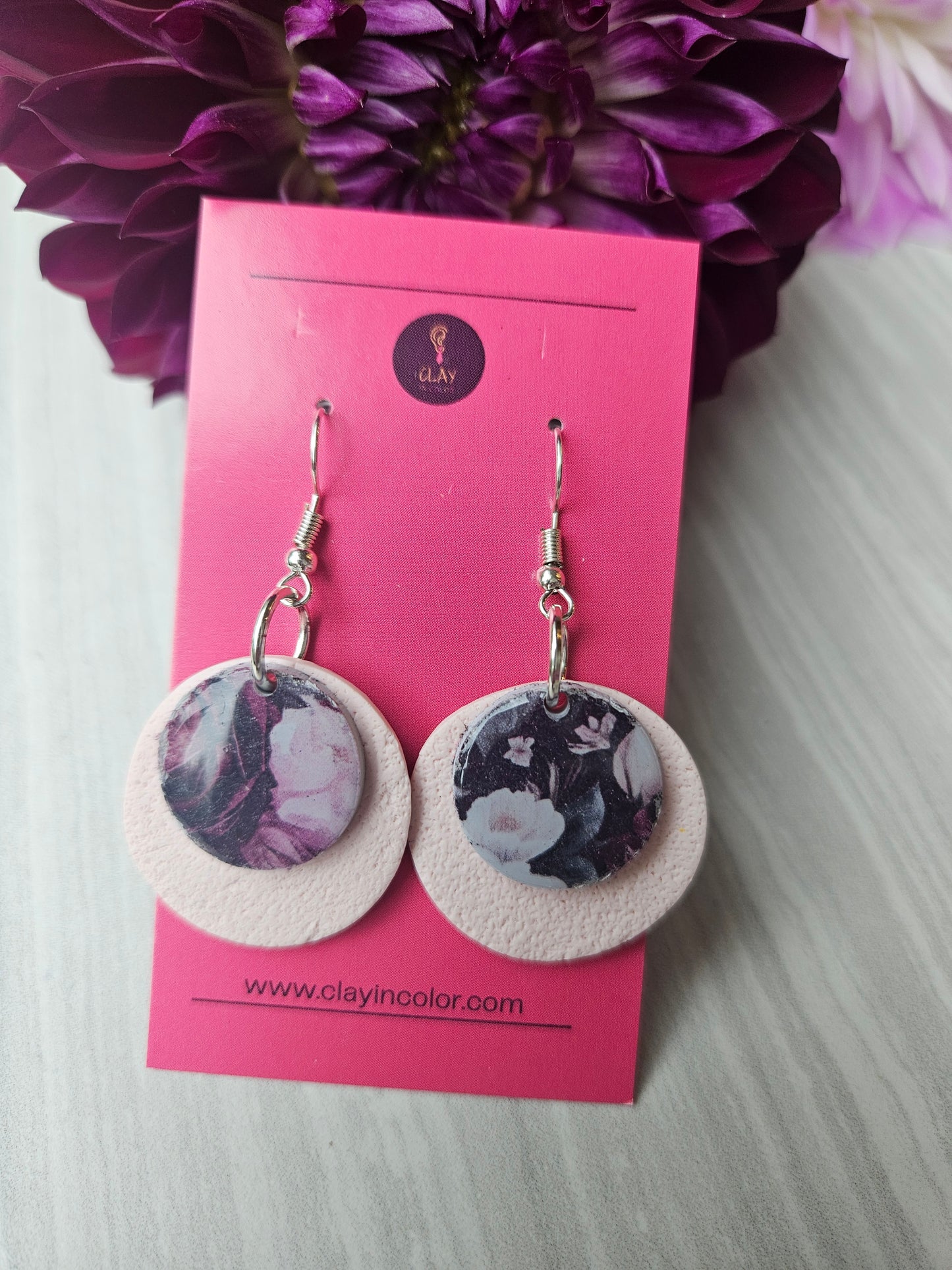 Floral Circle Dangles