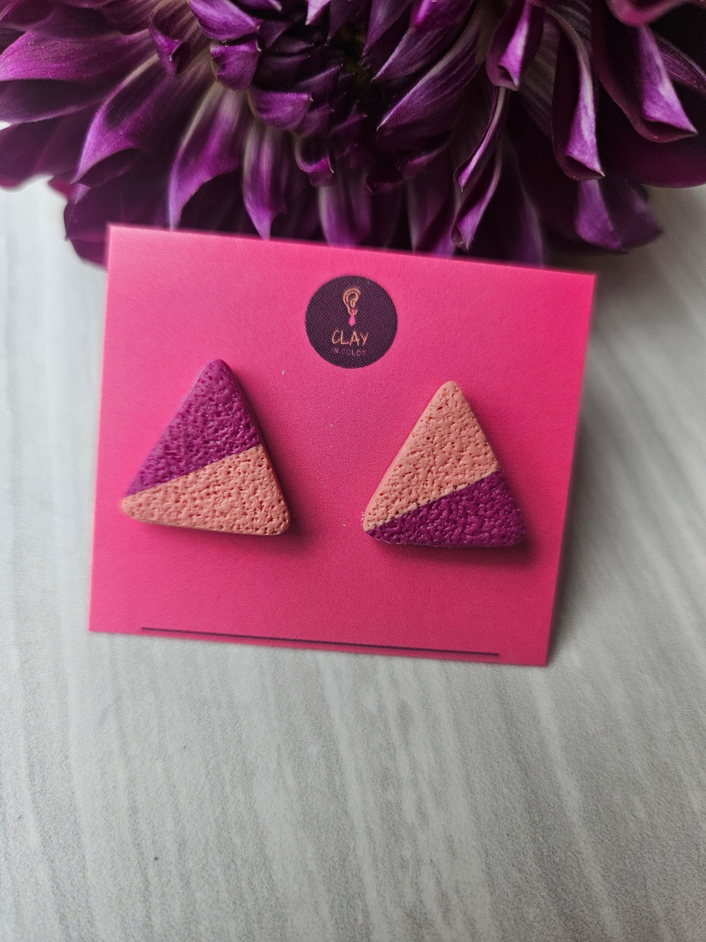 Asymmetrical Triangle Studs