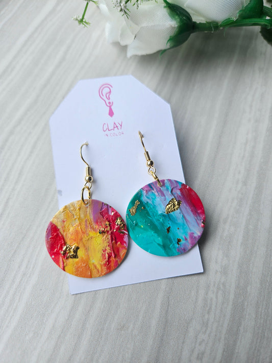 Painted Circle Dangles