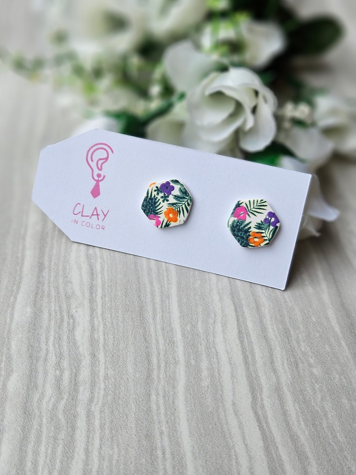 Tropical Leaves Studs